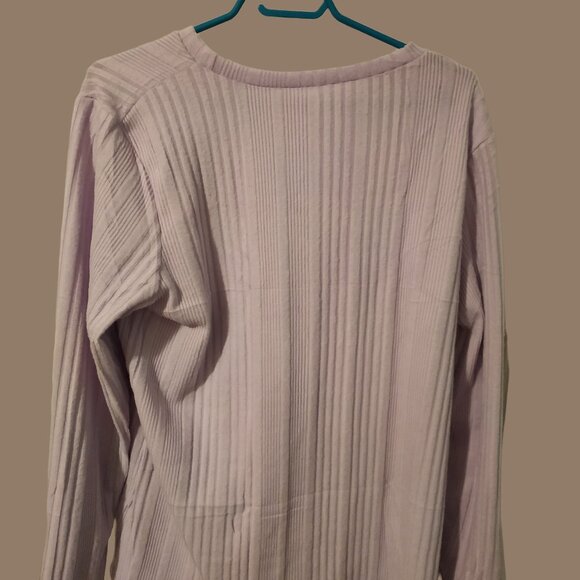Casual Long-Sleeve Ribbed Tunic - Picture 5 of 6
